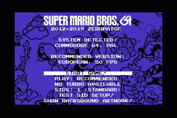 Port of Super Mario Bros to the C64!