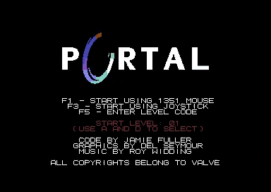 Portal for the Commodore 64!