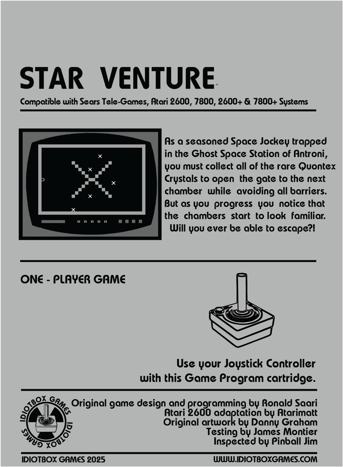 Star Venture for the Atari 2600 - Image 2