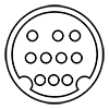10-pin MiniDIN Connector