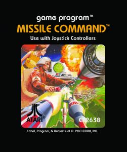 Atari 2600 Black Picture Label   Missile Command